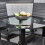 Round Black Glass Kitchen Dining Table With Storage Shelf Chairs Set 4 17