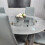 Round Grey Glass Kitchen Dining Table With Storage Shelf Chairs Set 11