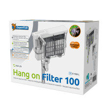 SuperFish Hang On External Aquarium Filter 100 HOB Waterfall Hanging Filtration Skimmer