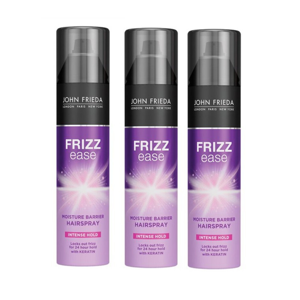 X3 John Frieda Frizz-Ease Moisture Barrier Intense Hold Hairspray 75ml