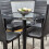 Round Black Glass Kitchen Dining Table With Storage Shelf Chairs Set 4 11