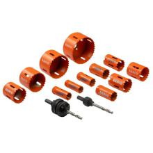 Bahco 3834-PROMO-122 Plumber's Bi-Metal Holesaw Set, 14 Piece