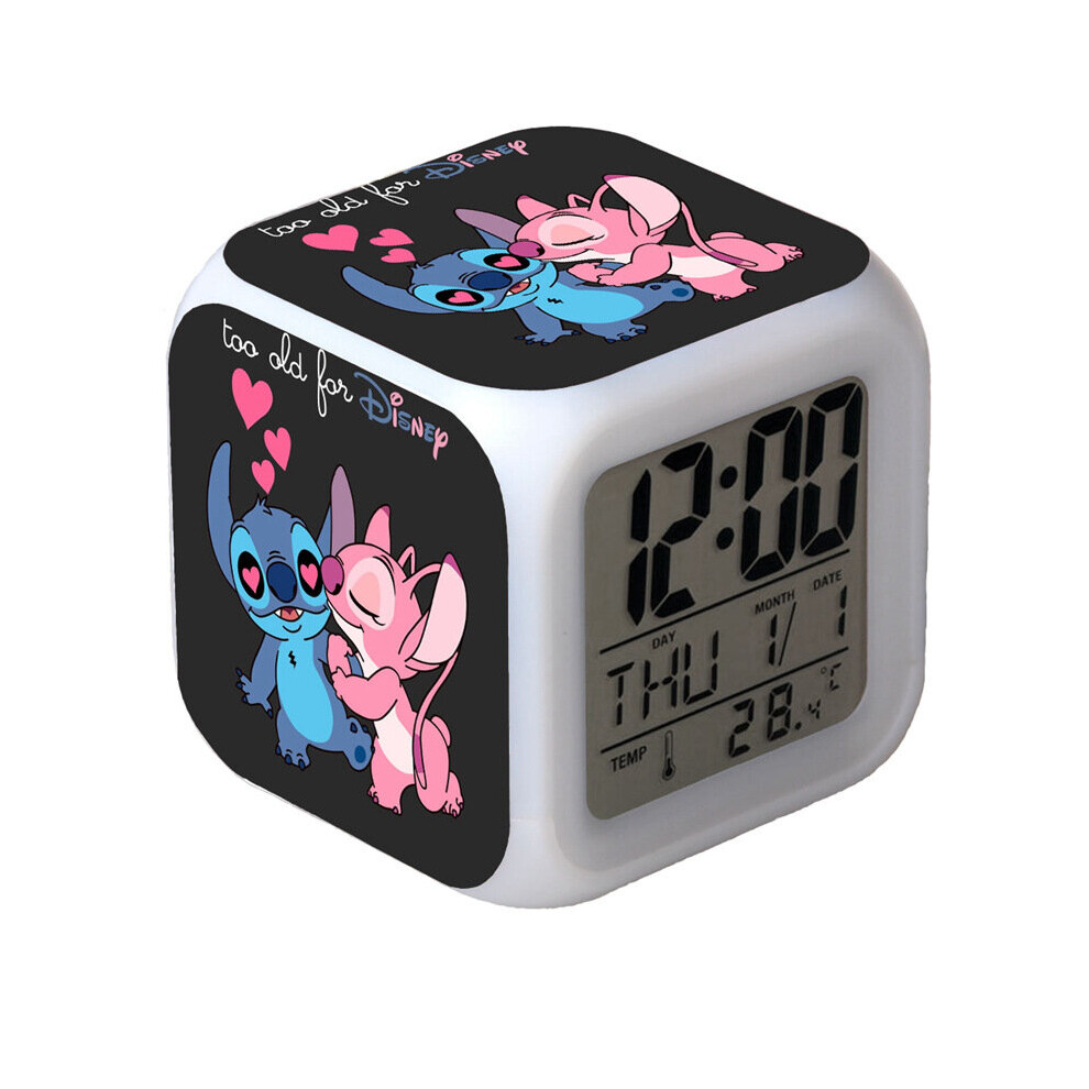 Stitch Alarm Clock Led Night Light  Style A57