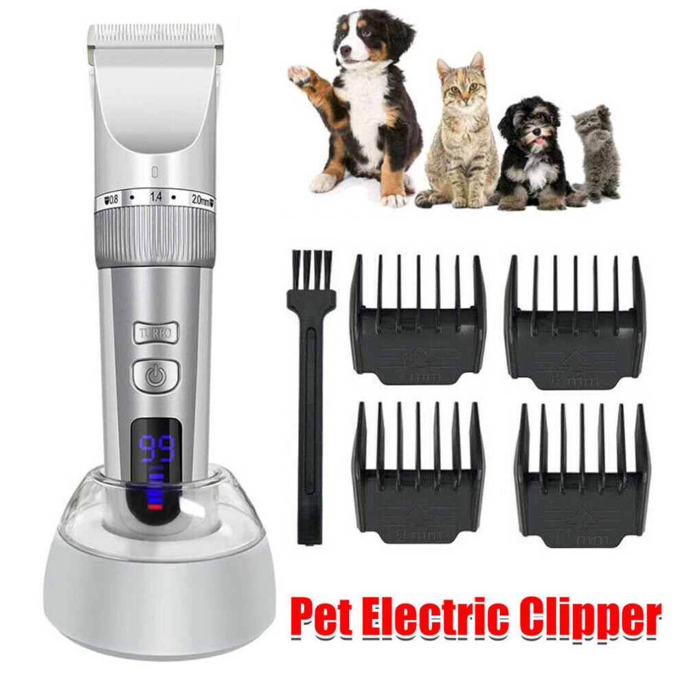 Cordless Pet Clippers Dog Cat Clipper Hair Shaver Grooming Trimmer Kit