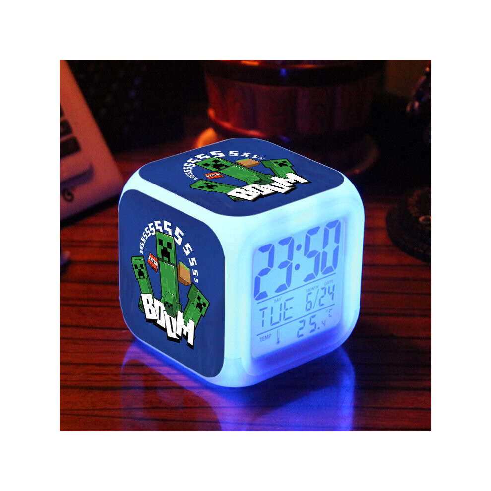 Minecraft Alarm Clock Led Night Light Style C6