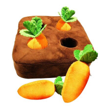 (  4Pcs Carrot) 1set Garden Carrot Plush Toy Pet Interactive Puzzle for Dogs Cats Gift