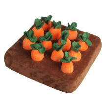 (  12Pcs Carrot) 1set Garden Carrot Plush Toy Pet Interactive Puzzle for Dogs Cats Gift