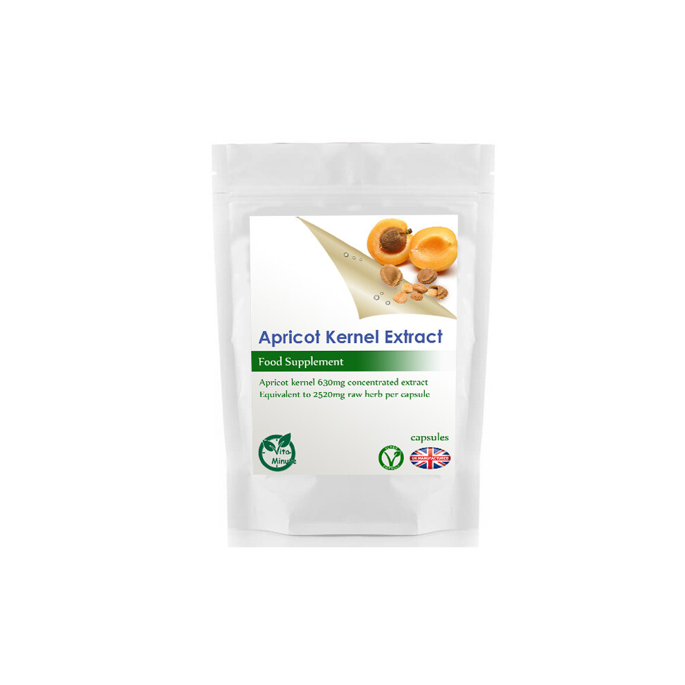 Apricot Kernels 2520mg Extract (30 Capsules) Vitamin B17 Amygdalin, UK