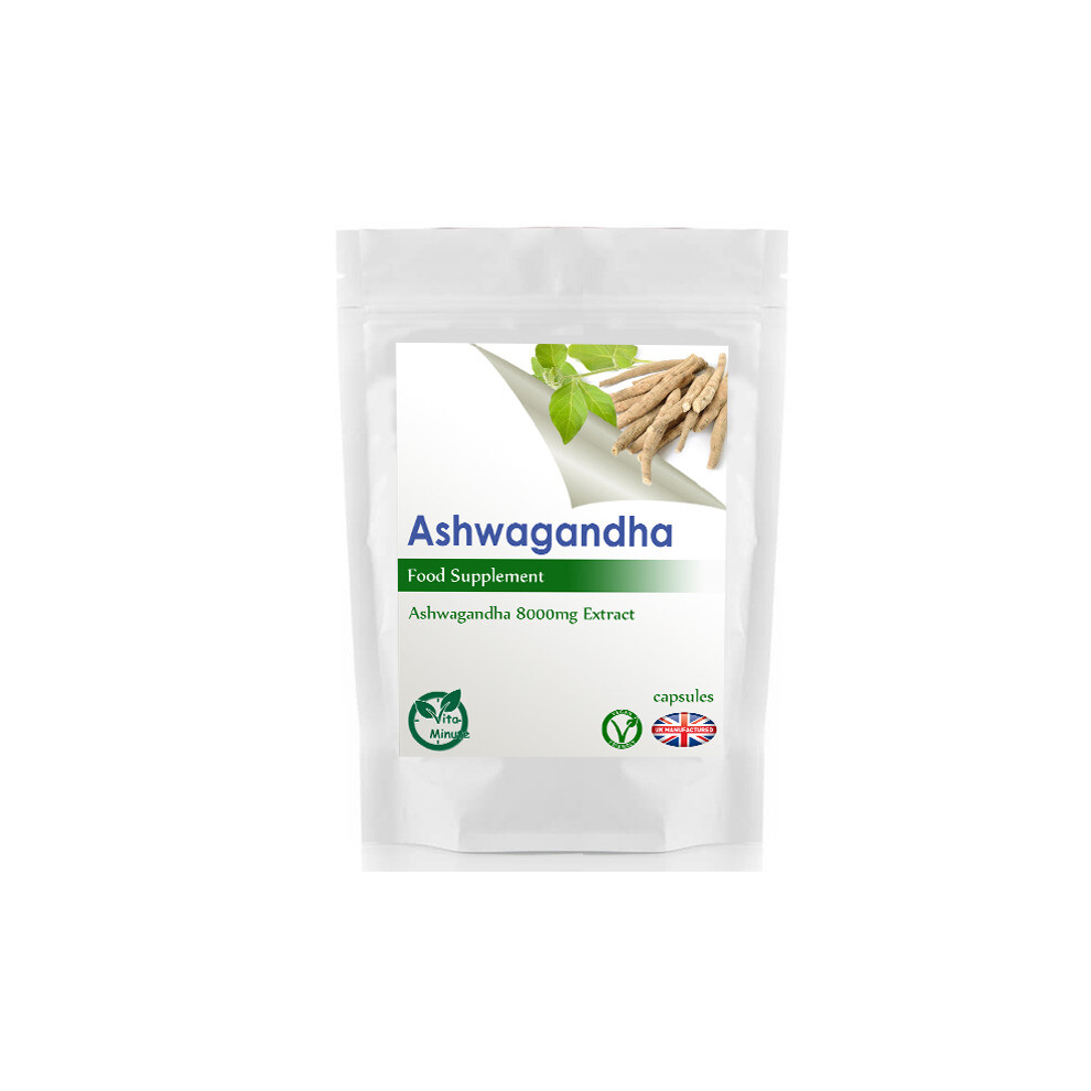 Vitaminute 90 Capsules Ashwagandha 8000Mg (24Mg Withanolides) Natural Adaptogen