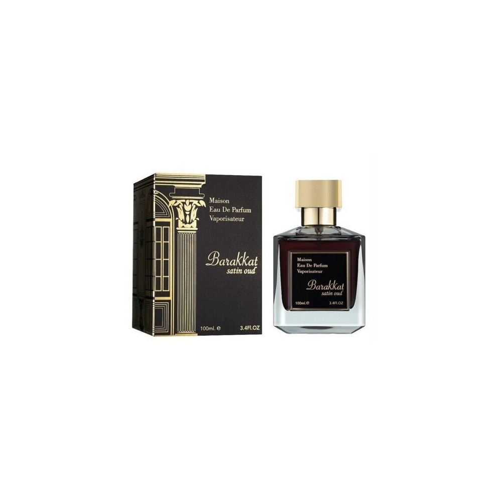 Fragrenceworld Amber Barakkat Rouge 540 Satin Oud Edp 100 Ml By Fragrance World - Laotian Oud, Bulgarian & Turkish Rose, Vanilla &