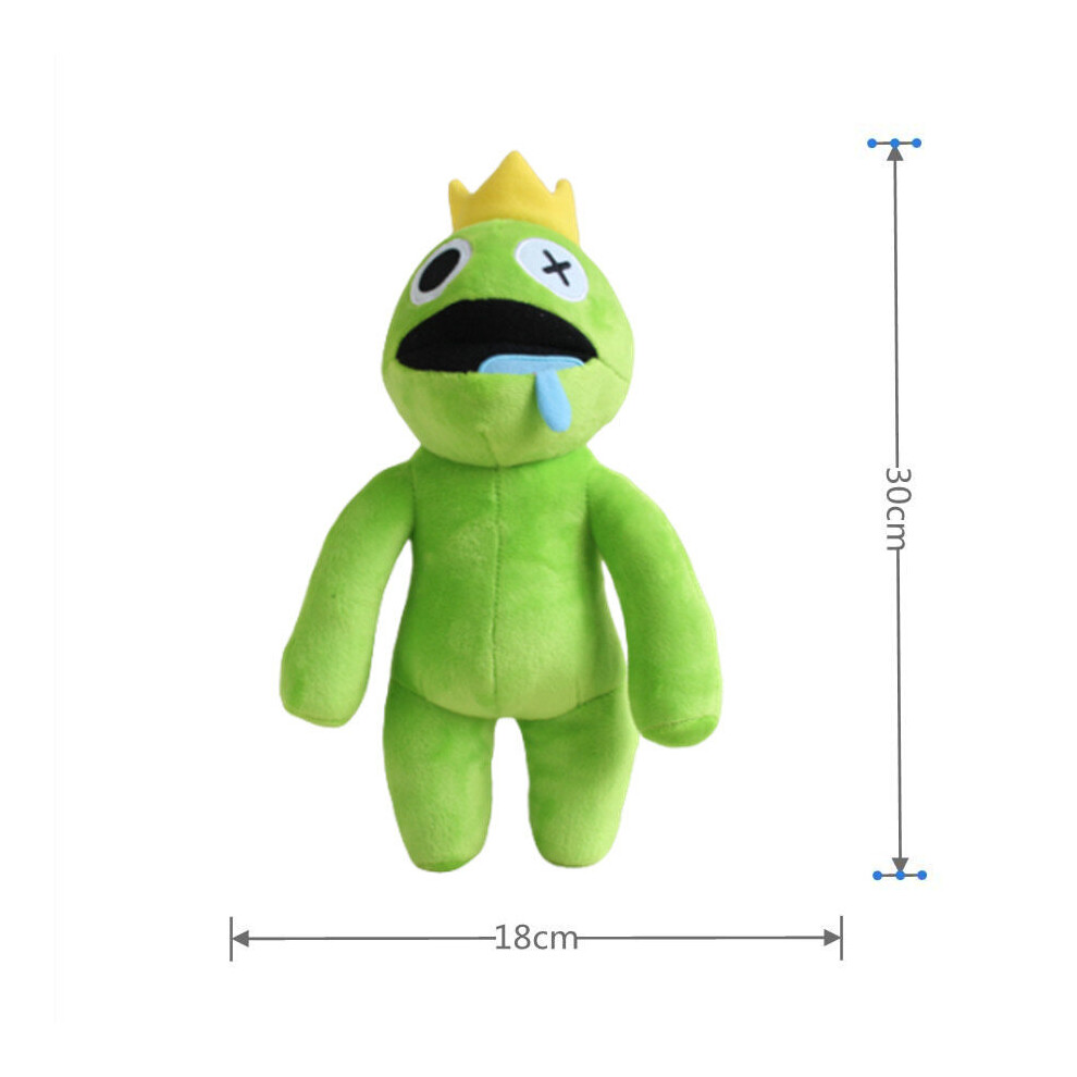 Roblox rainbow friends Plush Toy kids Gift Green Crown 30cm