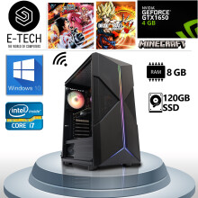 Gaming PC Computer Intel Quad Core i7 8GB 120GB SSD GTX 1650 Win 10 - Refurbished