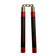 (11") PLAYWELL DELUXE FOAM SPEED NUNCHUCKS WITH CHAIN - BLACK/RED