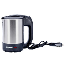 Geepas 12V Car Kettle 500ML Travel Kettle, Water Heater for Caravans Portable Stainless-Steel Electric Car Kettle with Cigarette Lighter