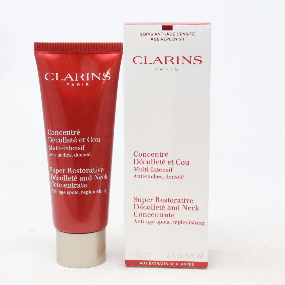 Clarins Super Restorative Decollete And Neck Concentrate 2.4Oz New With Box