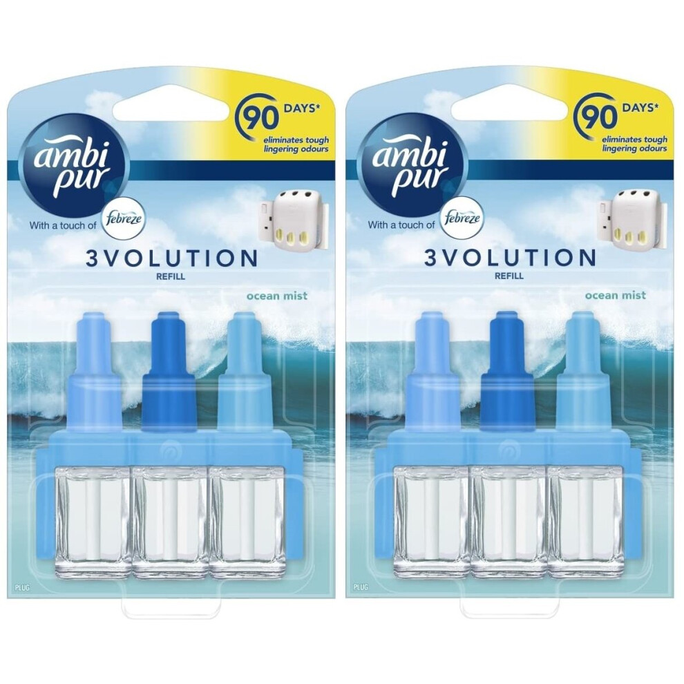 2 x 20ml Ambi Pur 3Volution Plug in refill - Ocean Mist