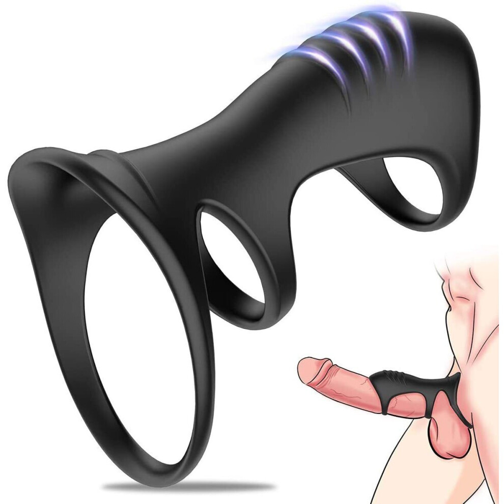 Longer Harder Stronger Black Silicone Cock Ring Sex Toys Penis Ring