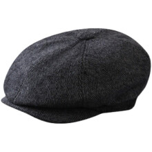 (Black) Peaky Blinders Mens Flat Cap Gatsby Tweed Baker Hat Newsboy Golf Vintage