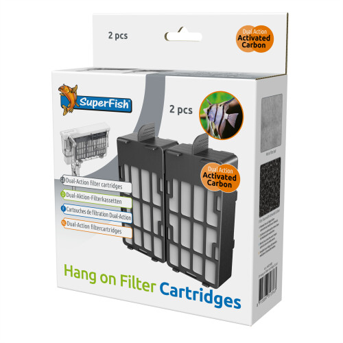 SuperFish Superfish Hang On Filter Media Replacement Cartridge 2pcs Spare 2