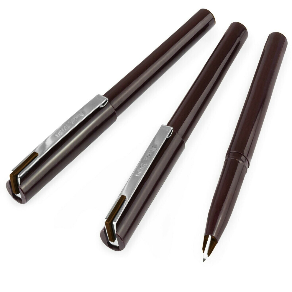 Pentel Jm20 Stylo Disposable Fountain Pen - Sepia Ink - Pack Of 3