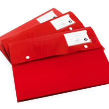 5 Star A4 Document Wallet - Polypropylene - Red - Pack of 3 - 908722