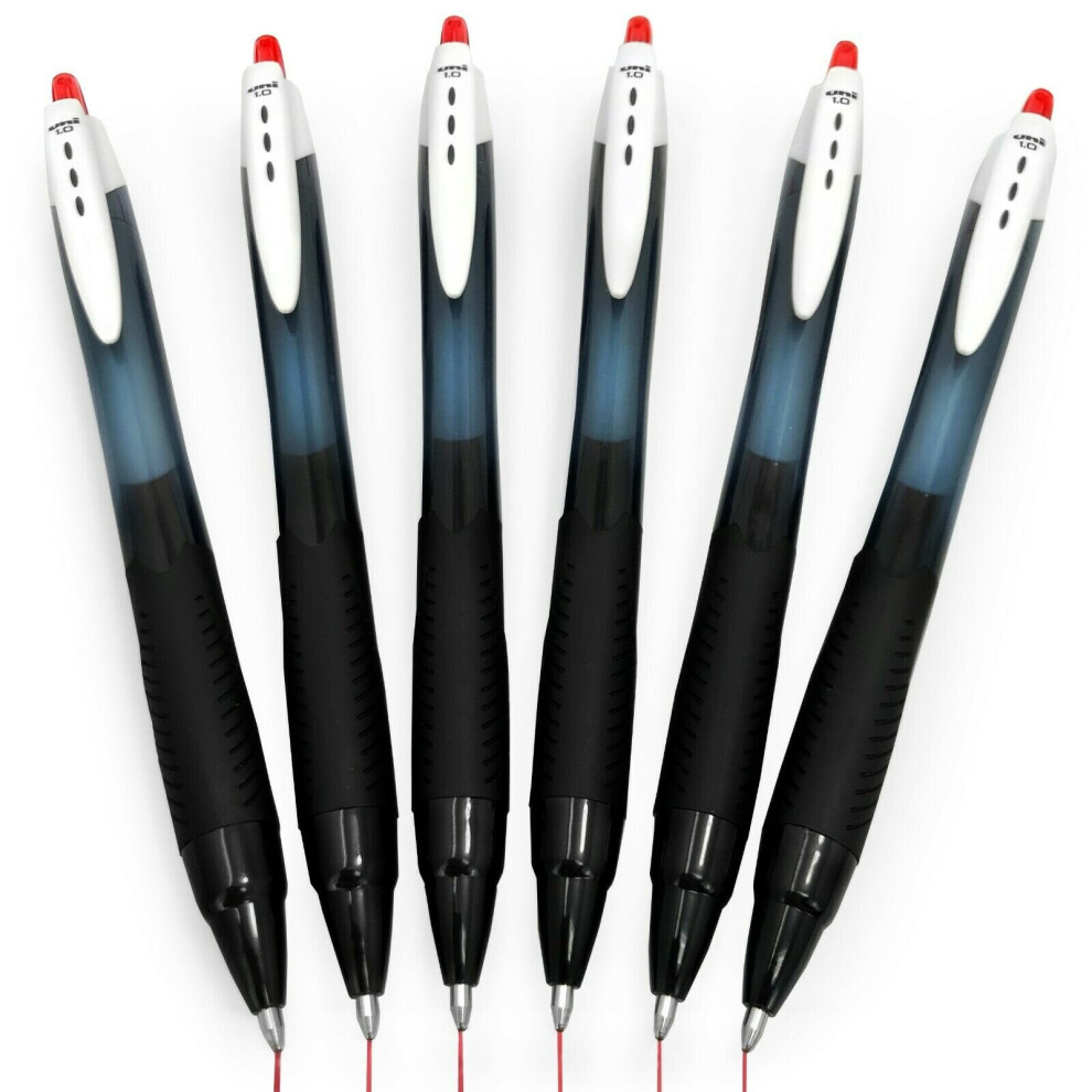 Uni-Ball Jetstream Sport Sxn-150S Retractable Rollerball Pen - 1.0Mm - Pack Of 6 Red