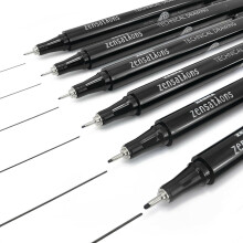 Zebra Zensations Technical Drawing Pens - Full Set of 6 Grades - Black Ink