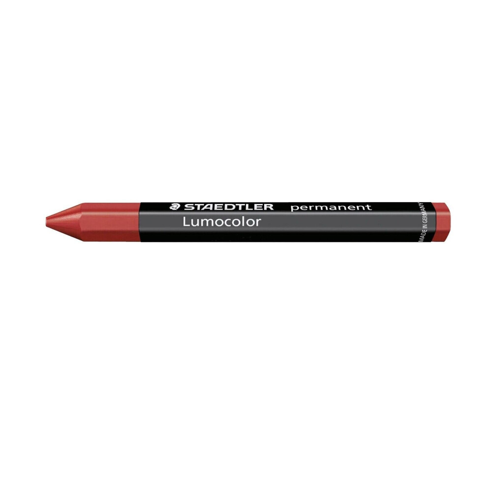 Staedtler 236 Lumocolor Permanent Universal Jumbo Crayon - Red - Single