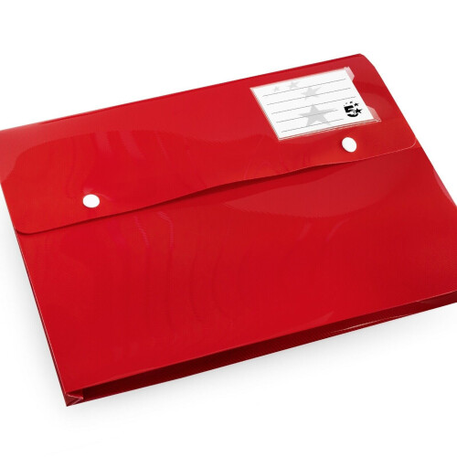 5 Star Office 5 Star A4 Document Wallet - Polypropylene - Red - Pack of 3 - 908722 2