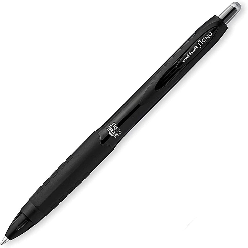 Uni-Ball Signo 307 - Fine Retractable Rollerball Pen - Single - Black - UMN-307