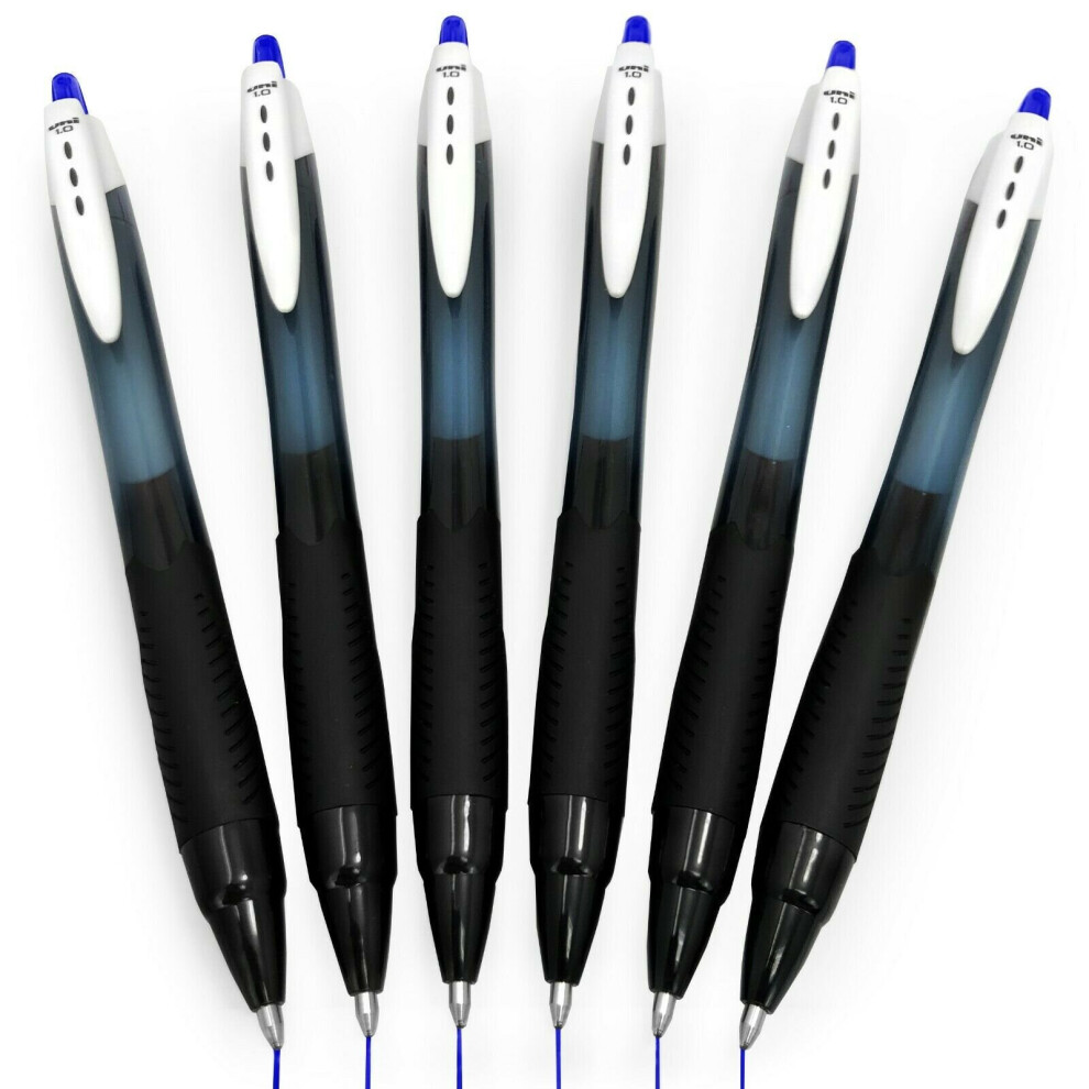 Uni-Ball Jetstream Sport SXN-150S Retractable Rollerball Pen - 1.0mm - Blue - Pack of 6