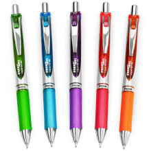 Pentel EnerGel XM BL77 - Retractable Liquid Gel Ink Pen - 0.7mm - 54% Recycled - Tropical Set of 5
