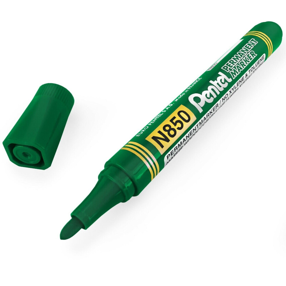 Pentel N850 Permanent Marker Pens - 4.2mm Bullet Tip - Green Ink - Single