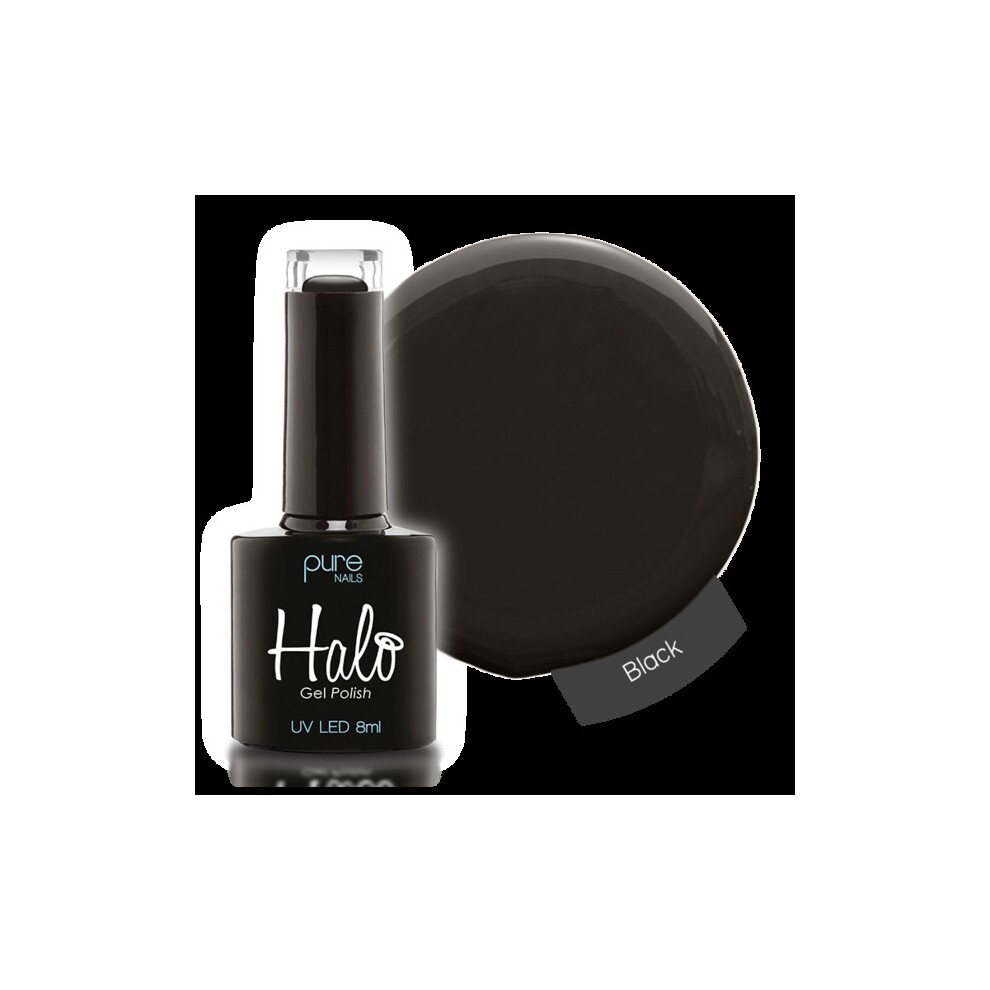 Gel Nail Polish Black 8ml