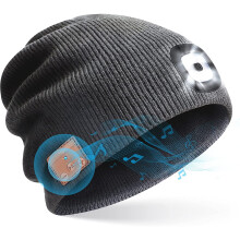 Bluetooth Beanie for Men, Lighted Headlamp with Bluetooth Speaker