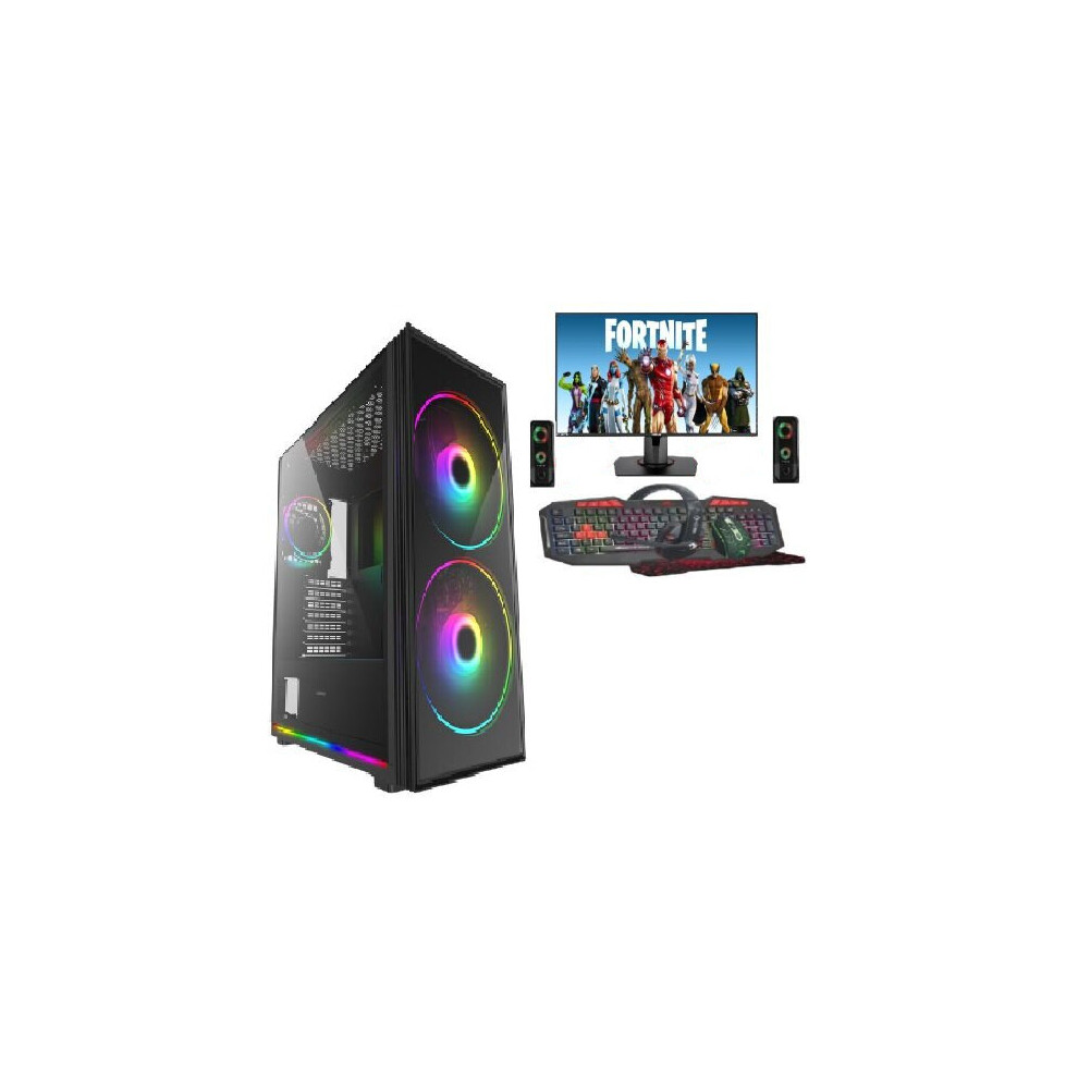 Fast Gaming Intel Quad Core i5 16GB RAM 1TB HDD+128GB SSD PC Bundle, Speakers & Monitor