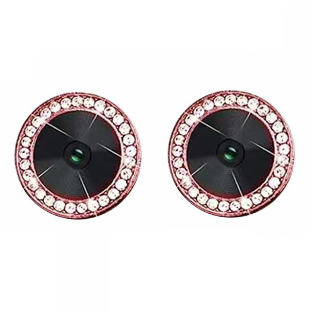 Compatible With Iphone 13/13 Mini - A Set Of 2 Jewelled Glass Camera Lens Protectors Red 9145584615897