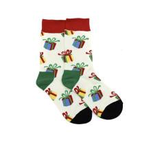 Festive Christmas Socks Presents 1 Pair Crew Size UK 4-8 Lucky Pair