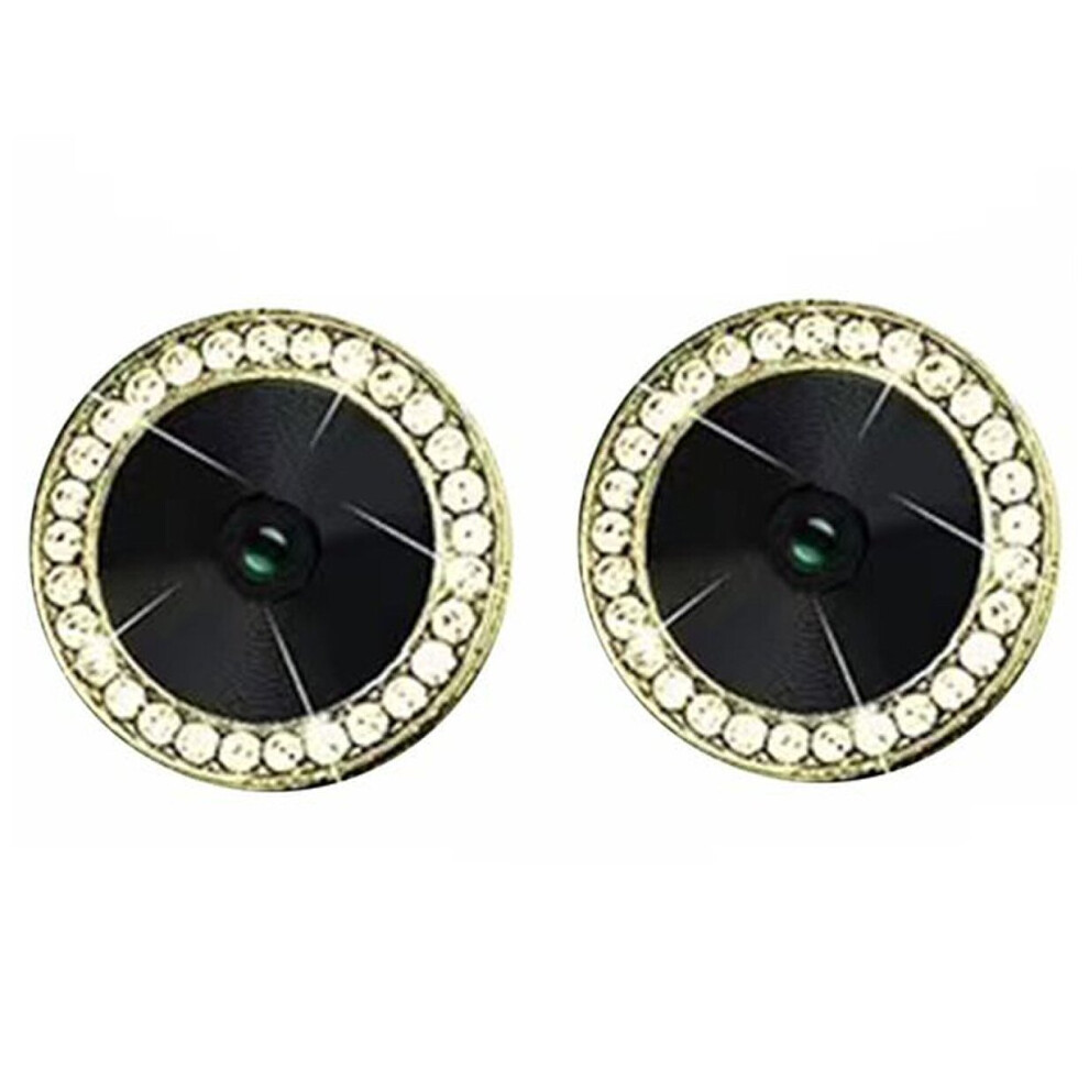 Compatible With Iphone 13/13 Mini - A Set Of 2 Jewelled Glass Camera Lens Protectors Gold 9145584615910