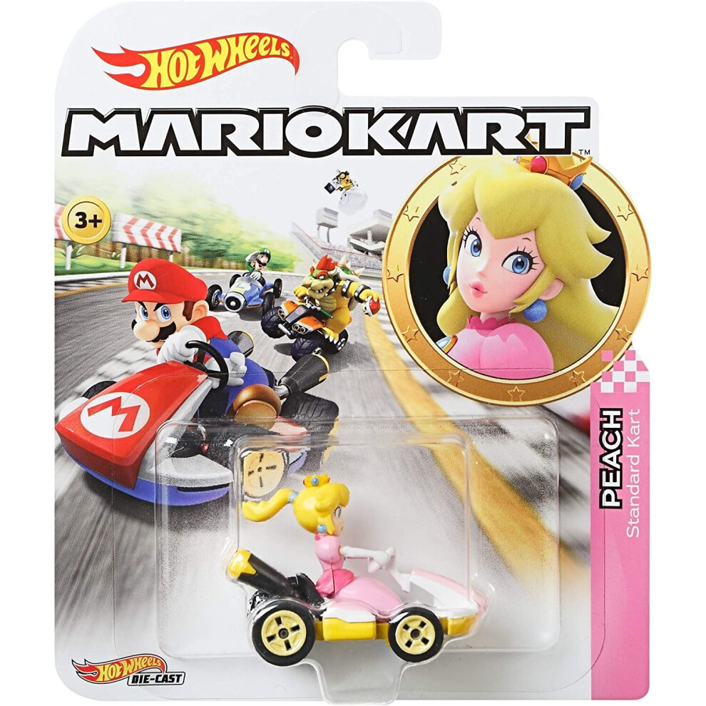 Mattel Hot Wheels Mario Kart Die Cast Toys Peach