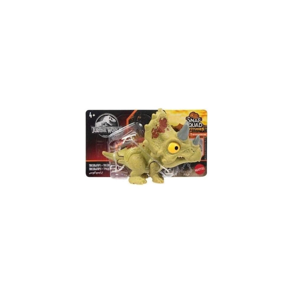 Mattel Jurassic World Snap Squad Attitudes Triceratops Toys