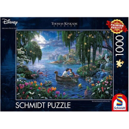 Puzzle 1000 pezzi - SCHMIDT SPIELE - Thomas Kinkade Studios - Disney - La Sirenetta e il Principe Eric - 1000 pezzi