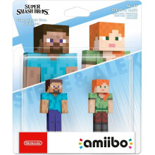 Nintendo Switch Amiibo Character 2 Pack Minecraft Steve & Alex Super Smash Bros. Collection