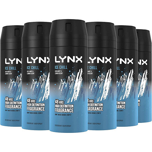 Lynx Ice Chill Scent Deodorant Body Spray 48Hour Beat Odour Smell Fresh