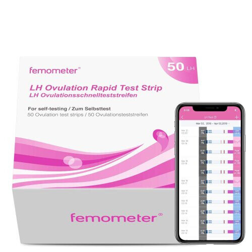 Femometer Ovulation Test Strips Kit, 50 LH OPK, Sensitive Fertility
