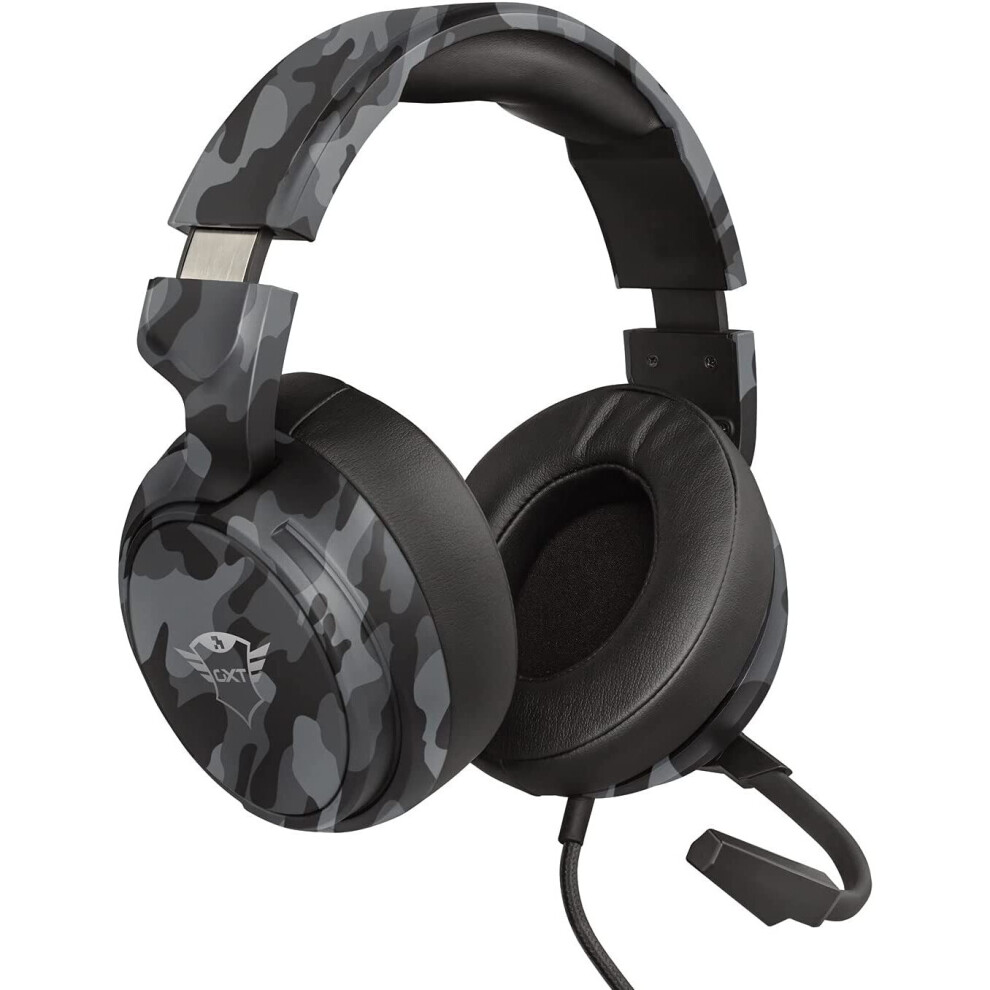Trust Gxt 433K Pylo Gaming Headset With Microphone Console, Laptop, Pc, Mac - Camo Black 8713439239393