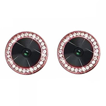 Compatible With iPhone 14/14 Plus - A Set of 2 Red Jewelled Glass Camera Lens Protectors