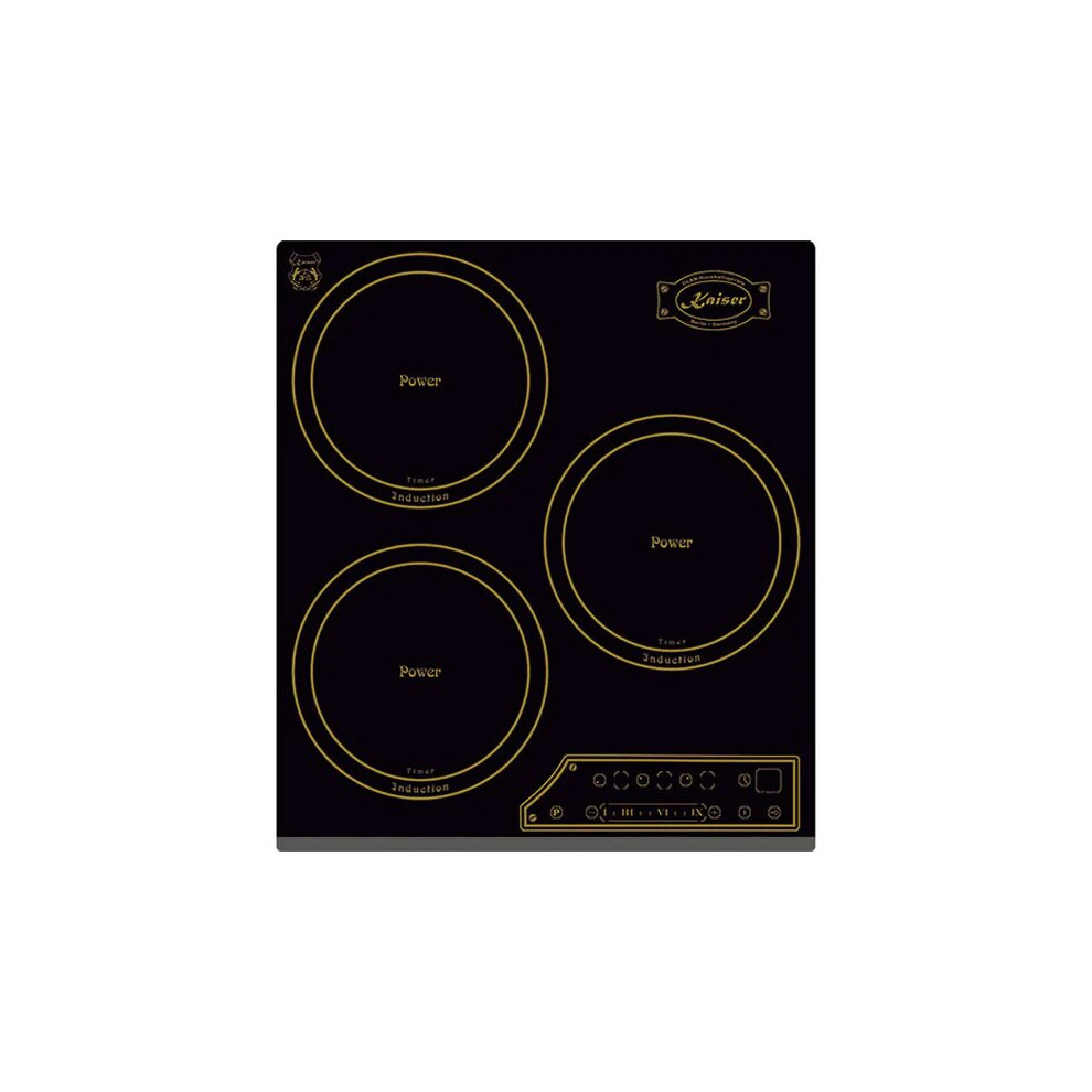 Kaiser Art Deco 45cm Induction Hob | Black Cooktop 3 Cooking Zones