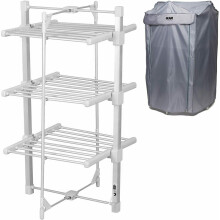 GlamHaus 3 Tier Indoor Foldable Electric Heated Clothes Airer & Dryer