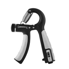 (Grey) FK Sports Hand Grip Strengthener with Counter, Forearm Trainer Workout